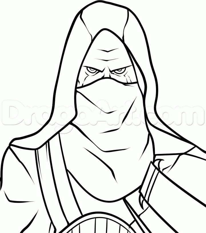 721x816 How To Draw Garrett From Thief, Step