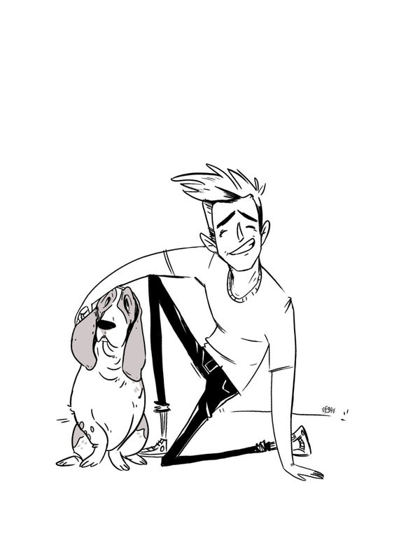 570x798 Izombie Print Dog Thief Etsy