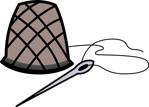 500x359 Thimble And Needle Print Art Hobbies Print Art