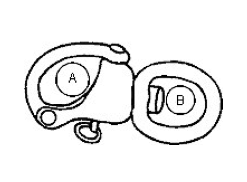 509x375 wichard stainless steel snap shackle with swivel thimble
