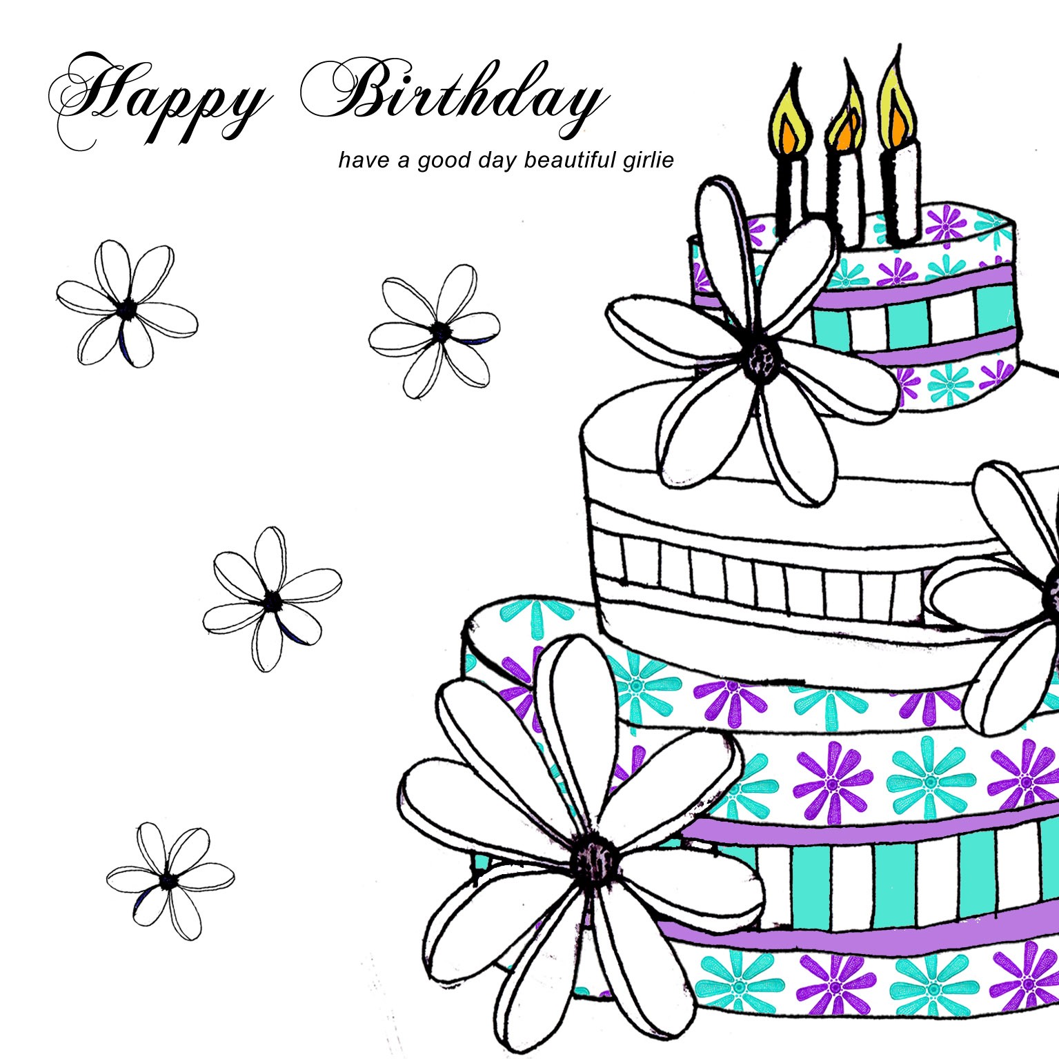 1535x1535 Good Things To Draw On A Birthday Card Lovely Happy Birthday