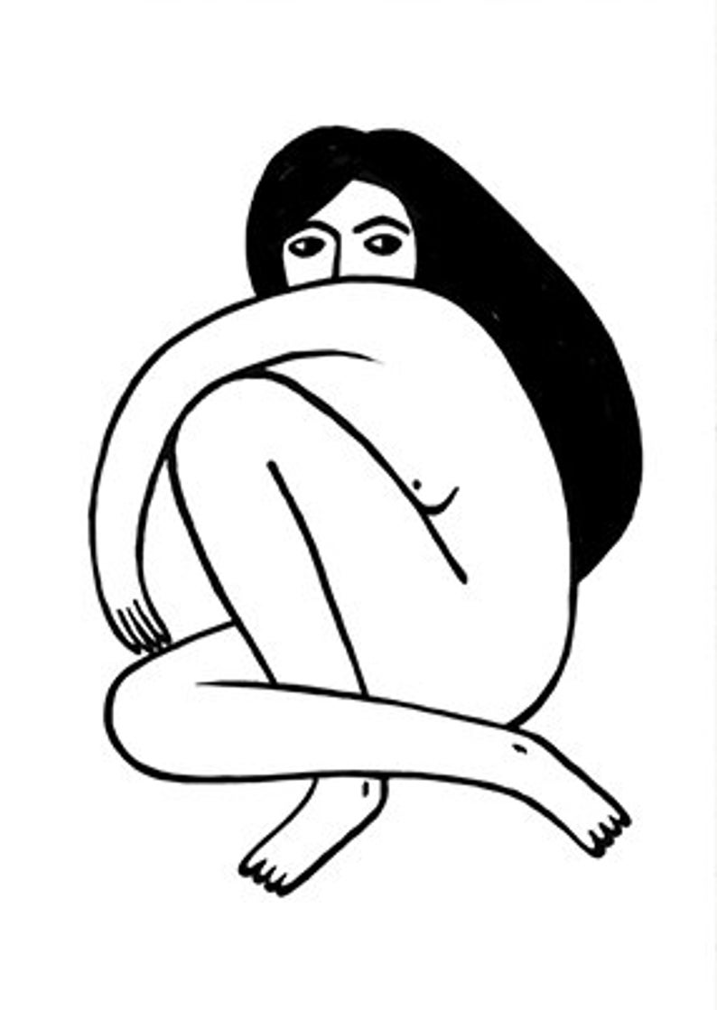 794x1119 Thinker Giclee Fine Art Print Illustration Etsy