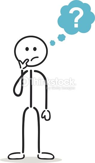 317x539 Vector Art Stick Figure Thinking And Question Mark In Speech