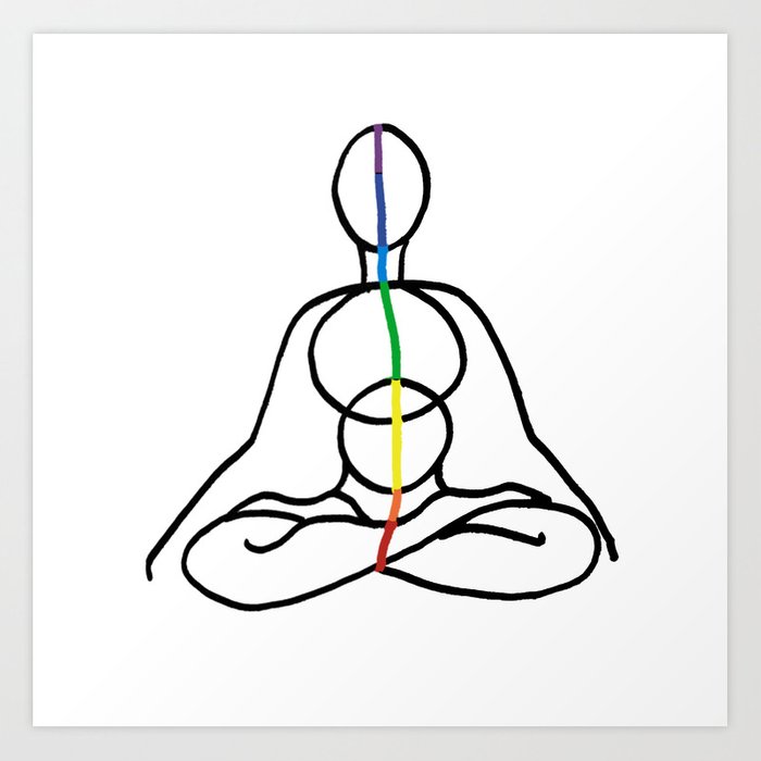 700x700 Yoga Chakras Root Third Eye Heart Crown Mediate Art Print