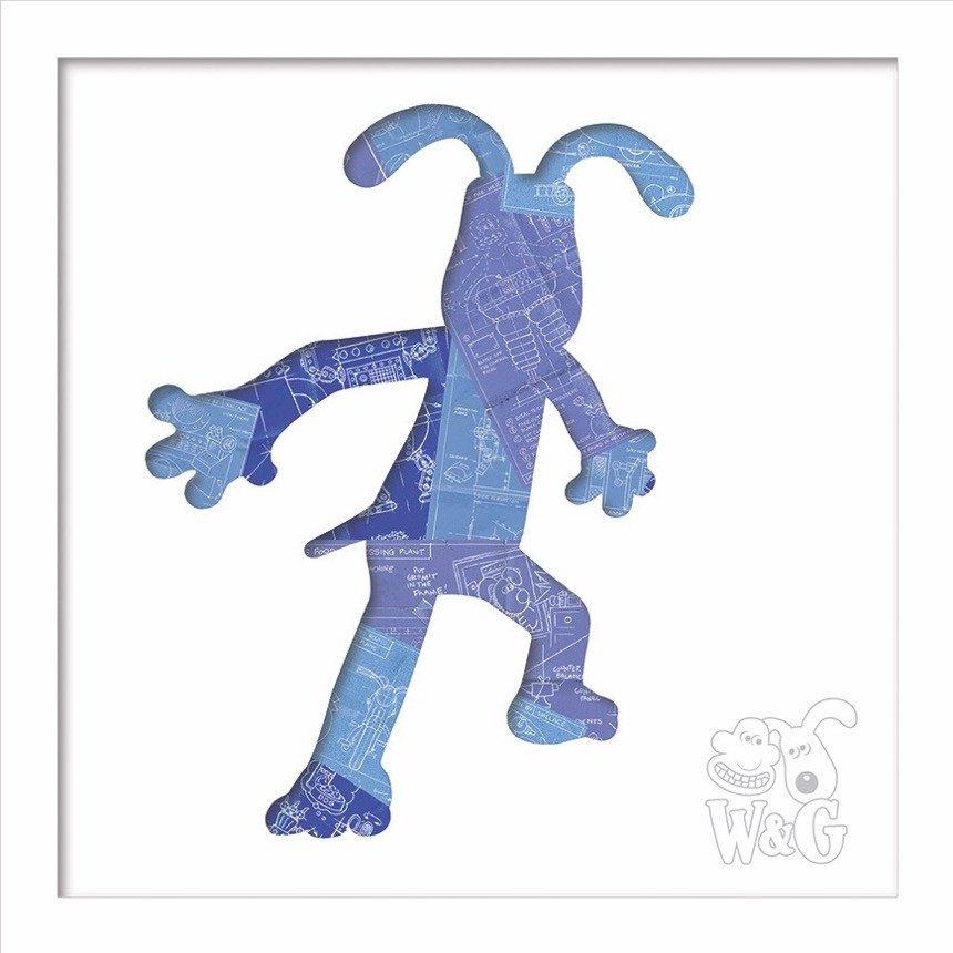 860x860 Gromit Stop! Box Framed Stencil In 'back To The Drawing Board'