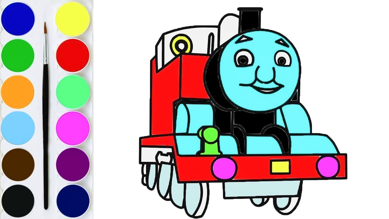 1280x720 How To Draw Thomas Friends Coloring Pages Drawing For Kids