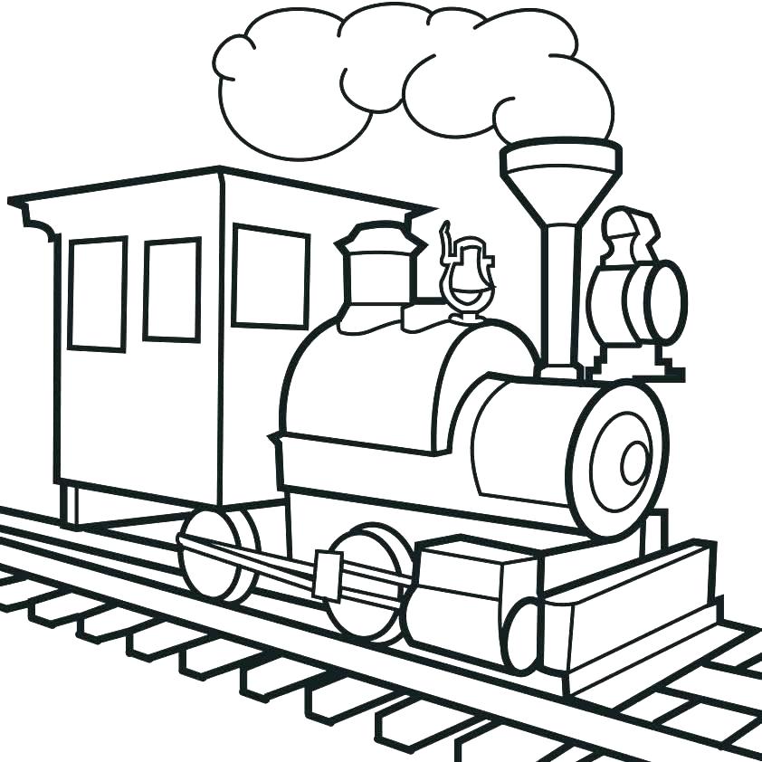 842x842 Coloring Train Train Outline Drawing At Free For Personal Use