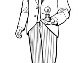 270x210 Line Drawings Of Thomas Edison And Nikola Tesla Freelancer