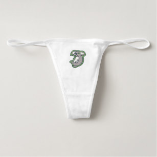 307x307 Women's Cartoon Drawing Thongs Zazzle
