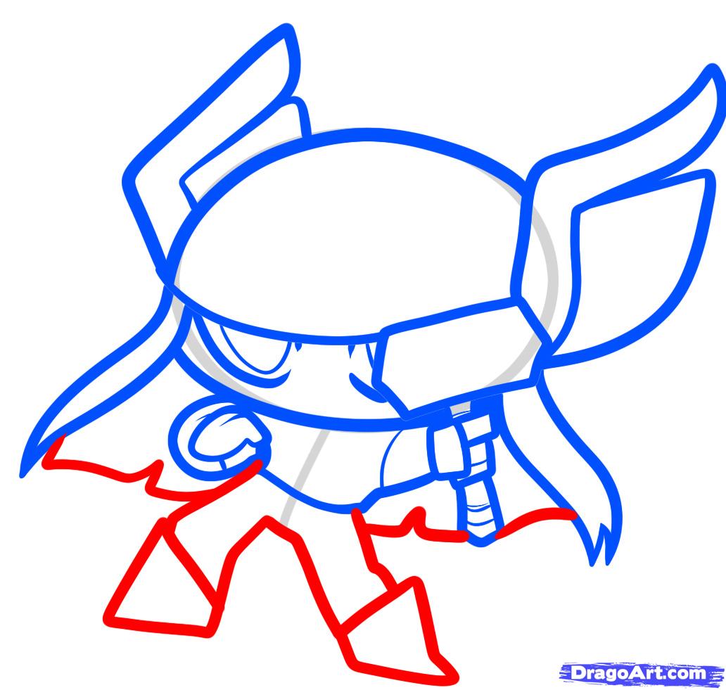 1032x981 How To Draw Chibi Thor, Step