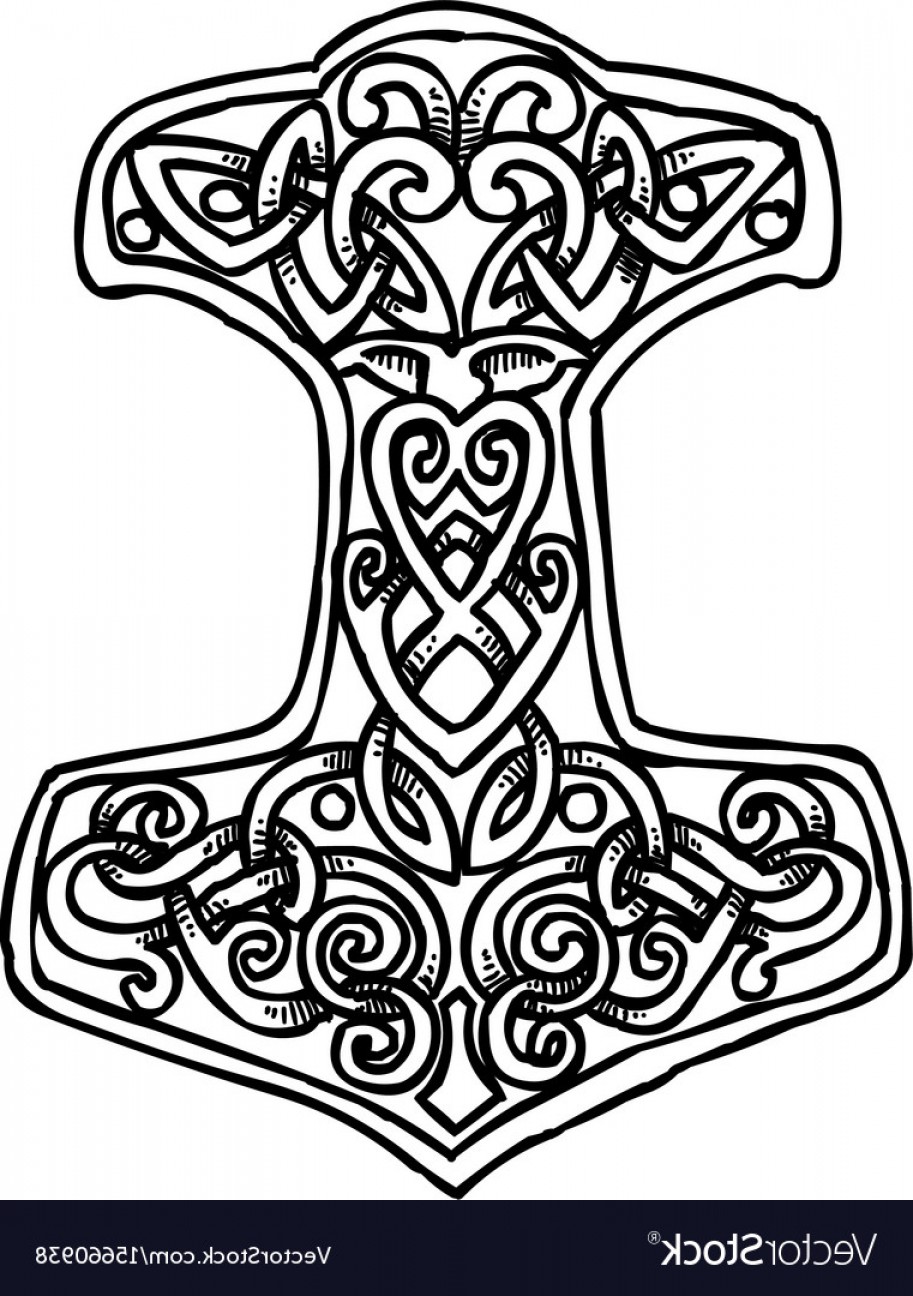 913x1296 cartoon image of thor hammer icon vector soidergi
