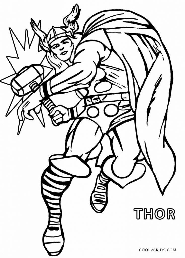 736x1024 Image Result For Thor Drawing Colouring Pages Microsoft