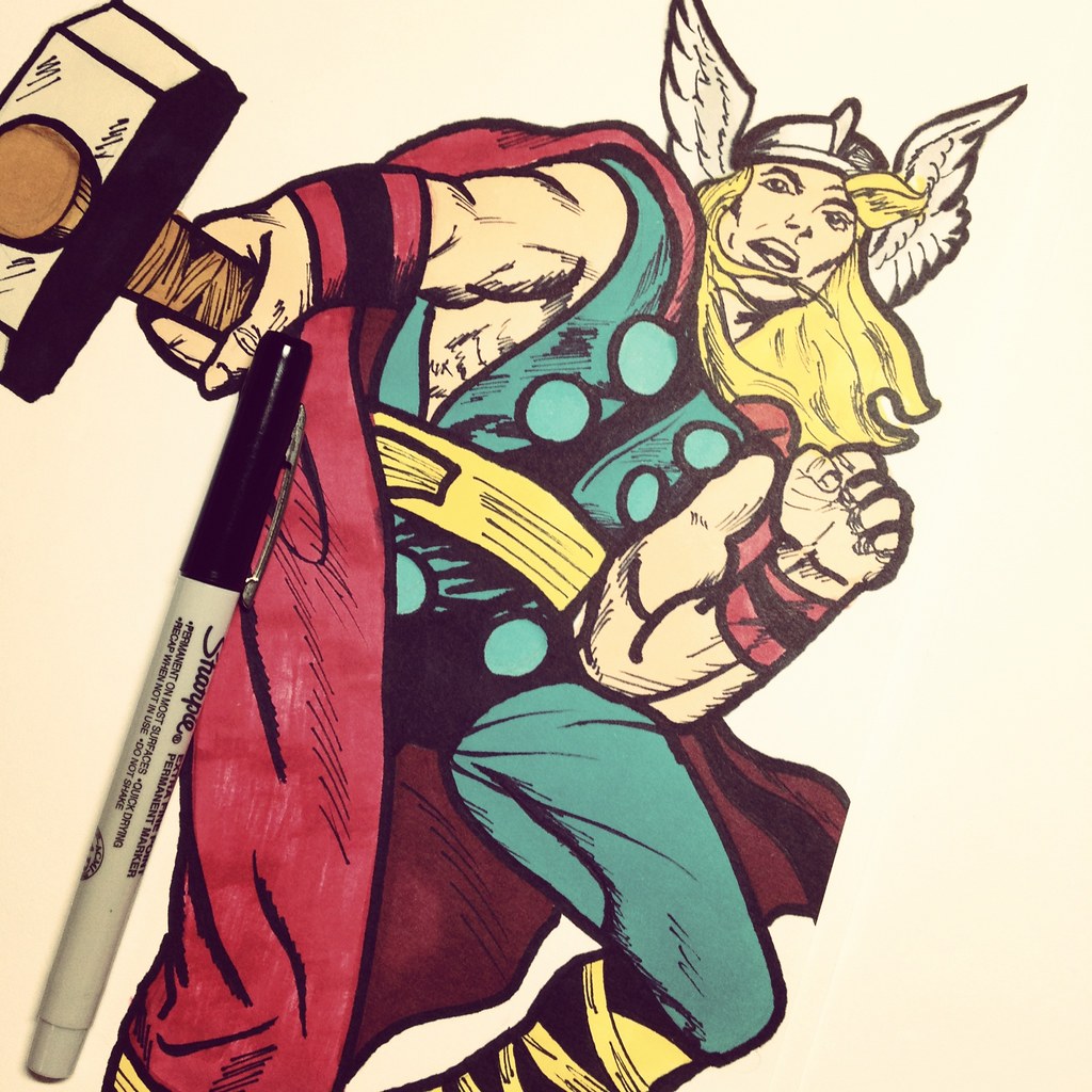 1024x1024 The World's Best Photos Of Drawing And Thor