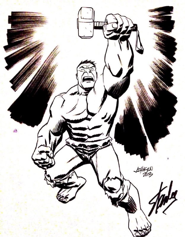 624x800 Hulk Holding Thor's Hammer For Sale, In R Taboas's For Sale Comic