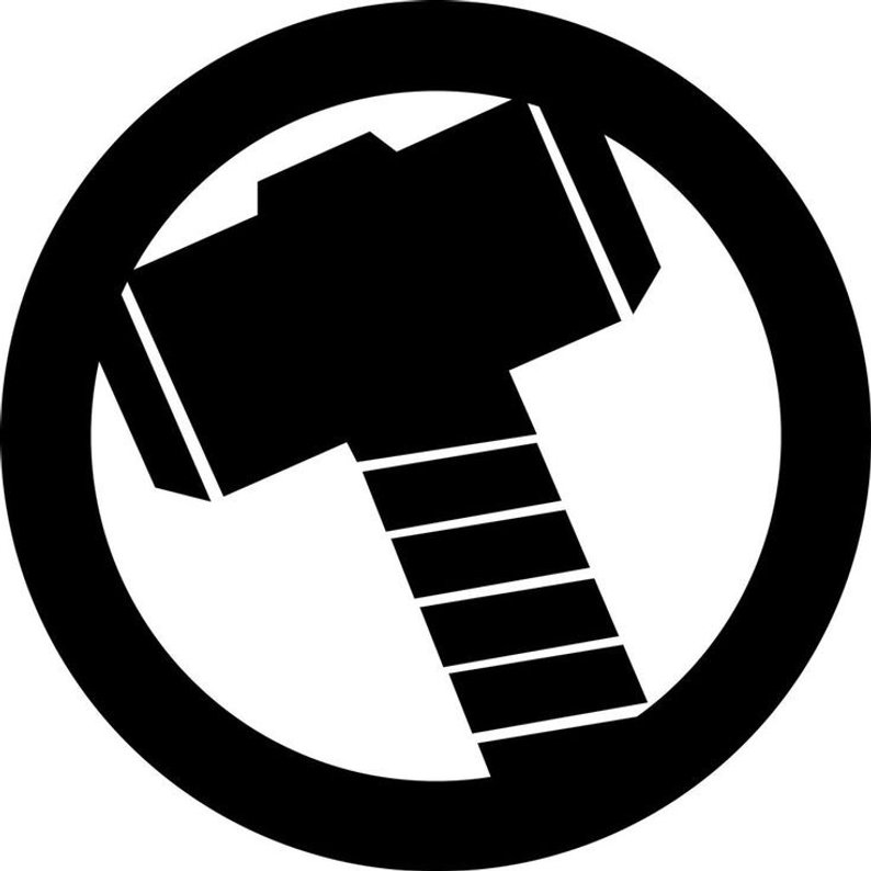 794x794 Thor Hammer Decal Etsy