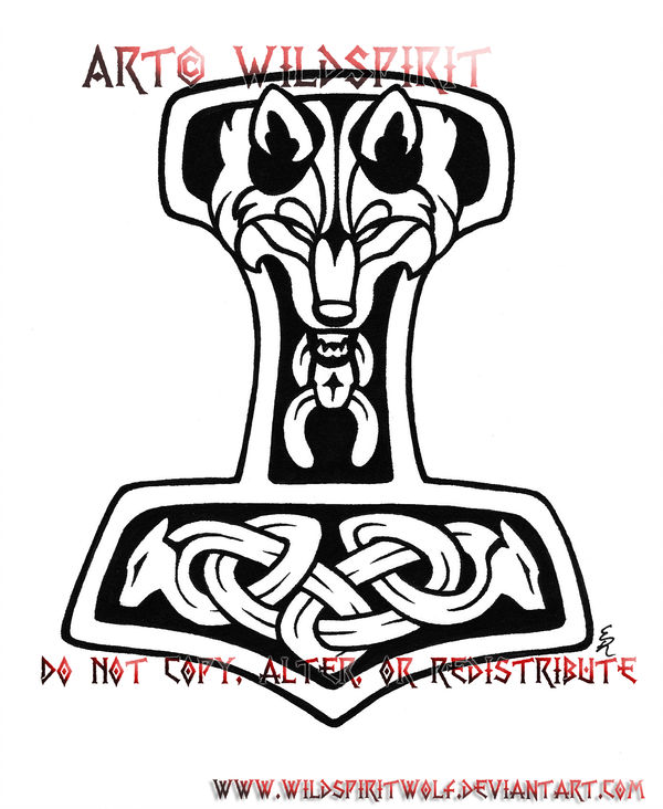 600x732 Wolven Thor's Hammer Tattoo