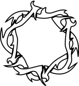 270x297 Crown Of Thorns Outline Clip Art