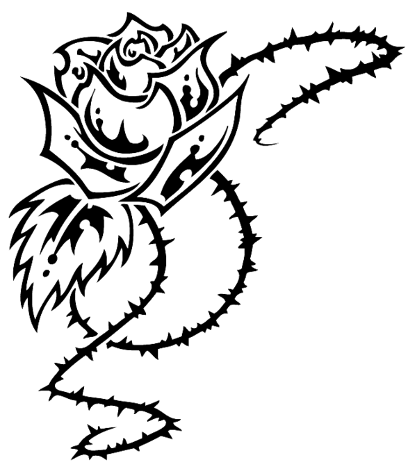 600x685 Rose And Thorns Tattoos Pictures And Cliparts, Download Free