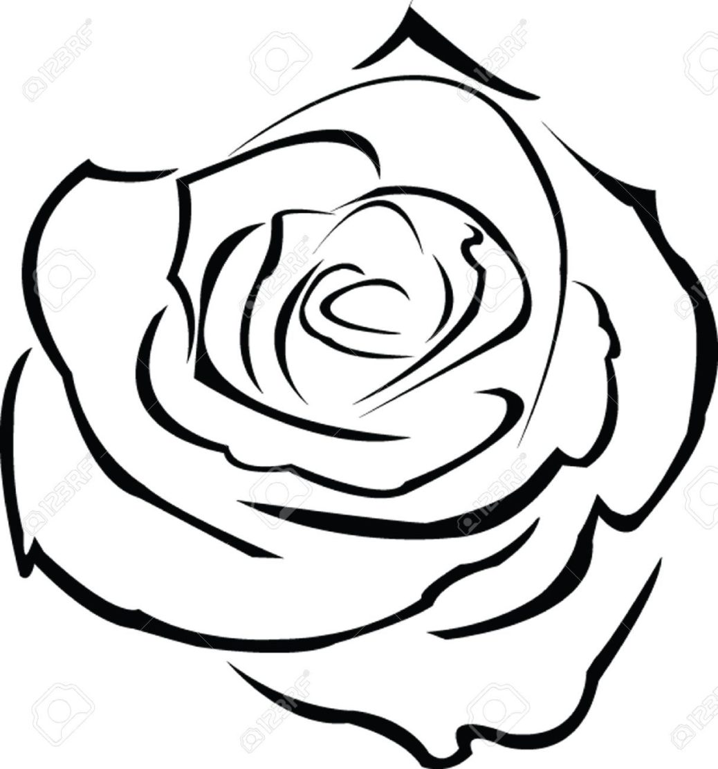 1038x1112 Roses With Thorns Coloring Pages Printable