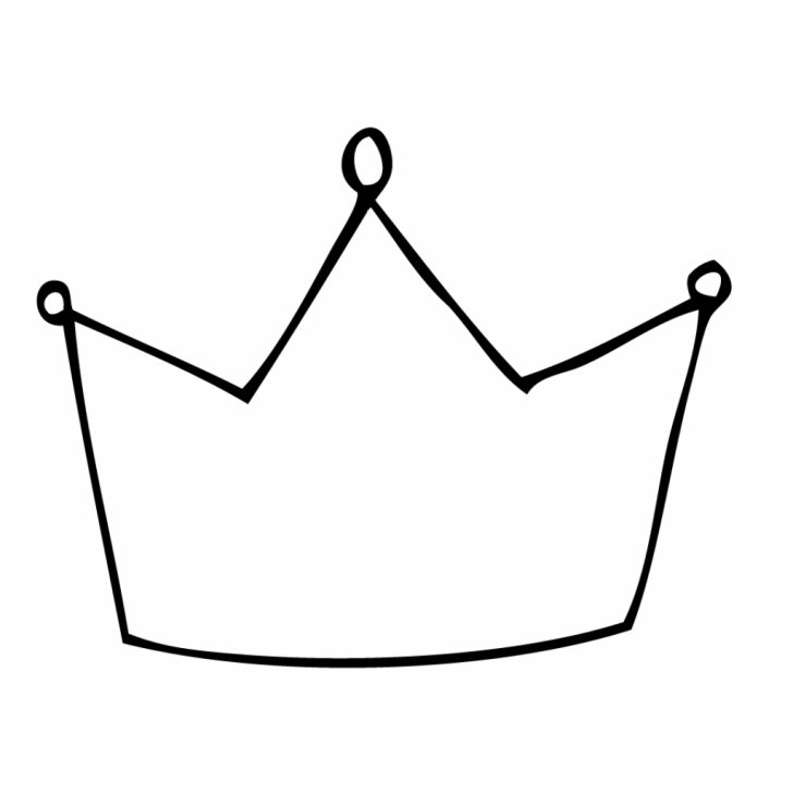 728x728 Crown Drawing Easy Step