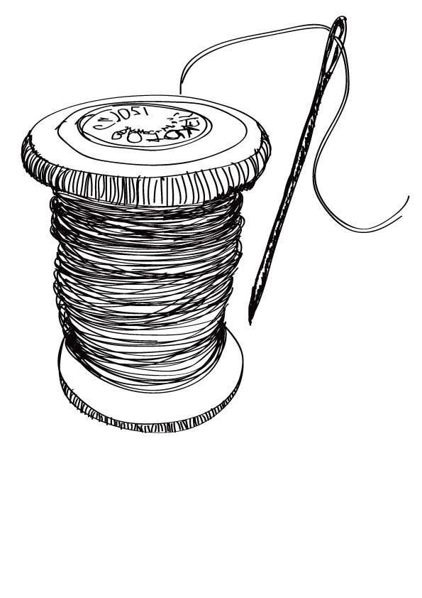 595x842 Thread Drawing Sketch For Free Download
