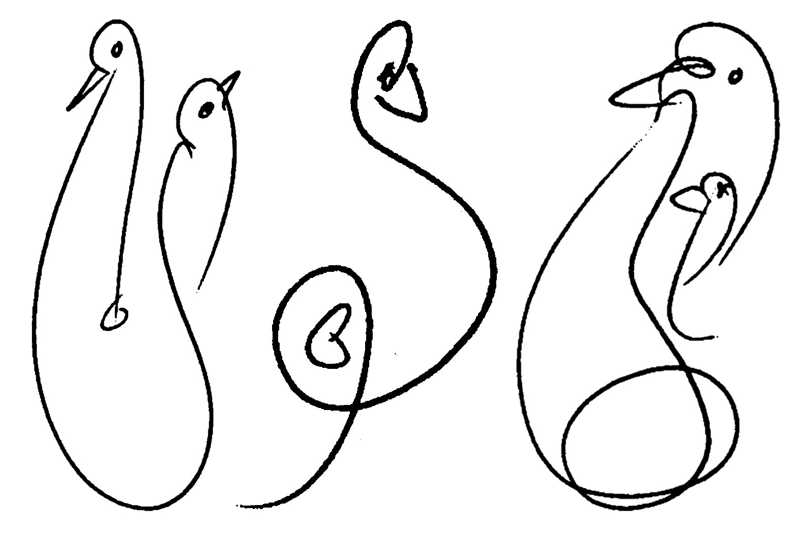 1587x1049 Three Birds Undated Sri Chinmoy Art