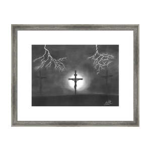 300x300 Jesus' Birth Drawing Framed Print