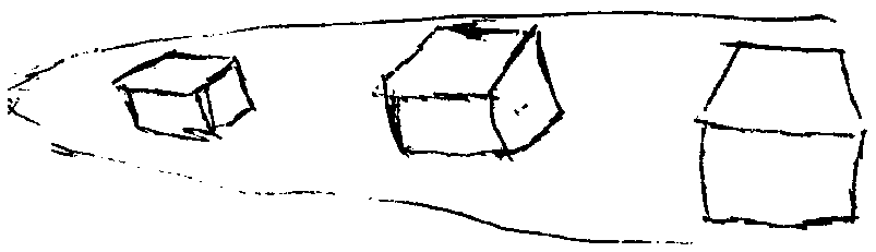 803x231 Drawing Of Three Cubes, Using Devices To Show Recession In Three