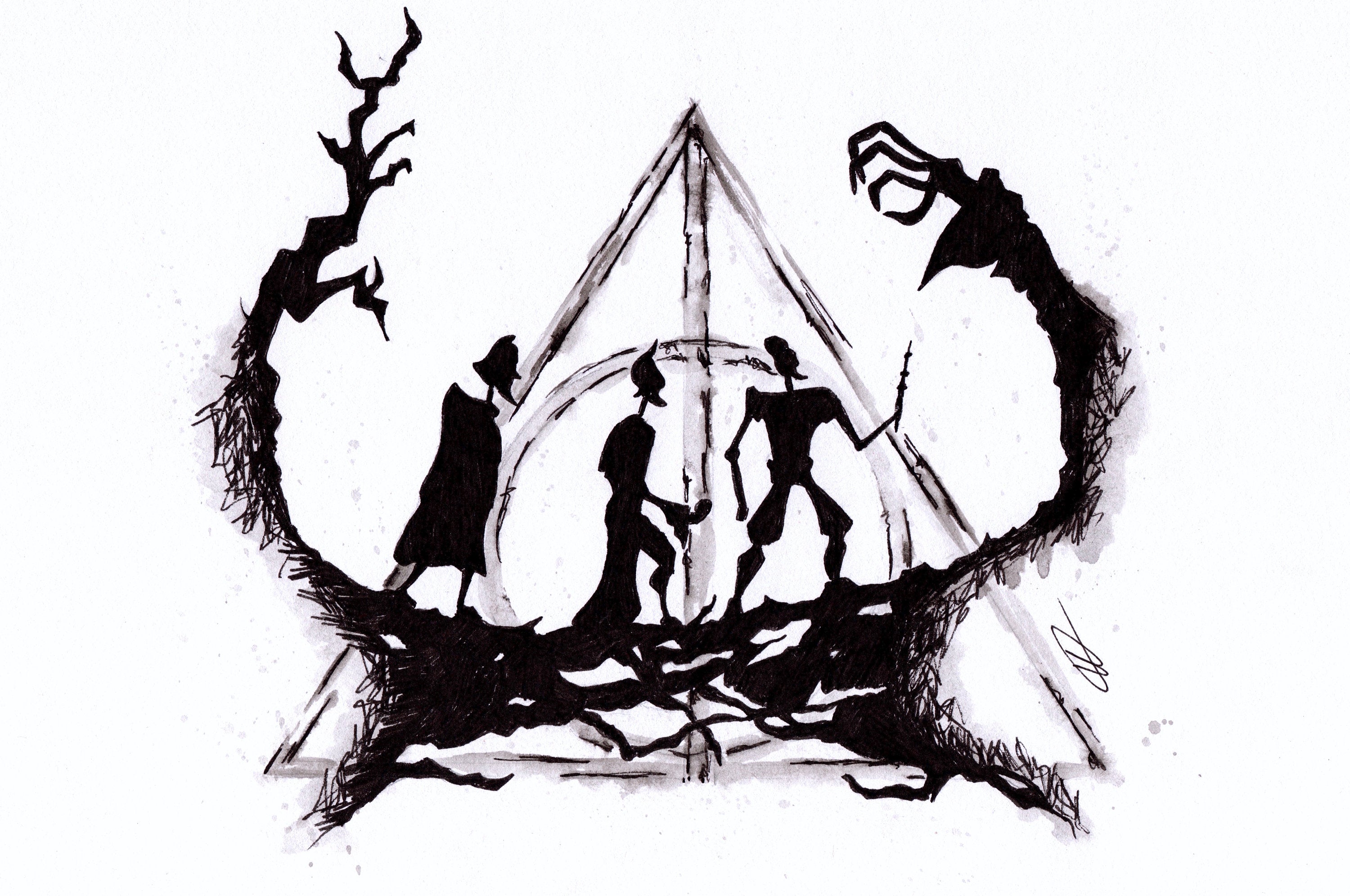 3000x1991 The Three Brothers Inktober Drawing Print Etsy