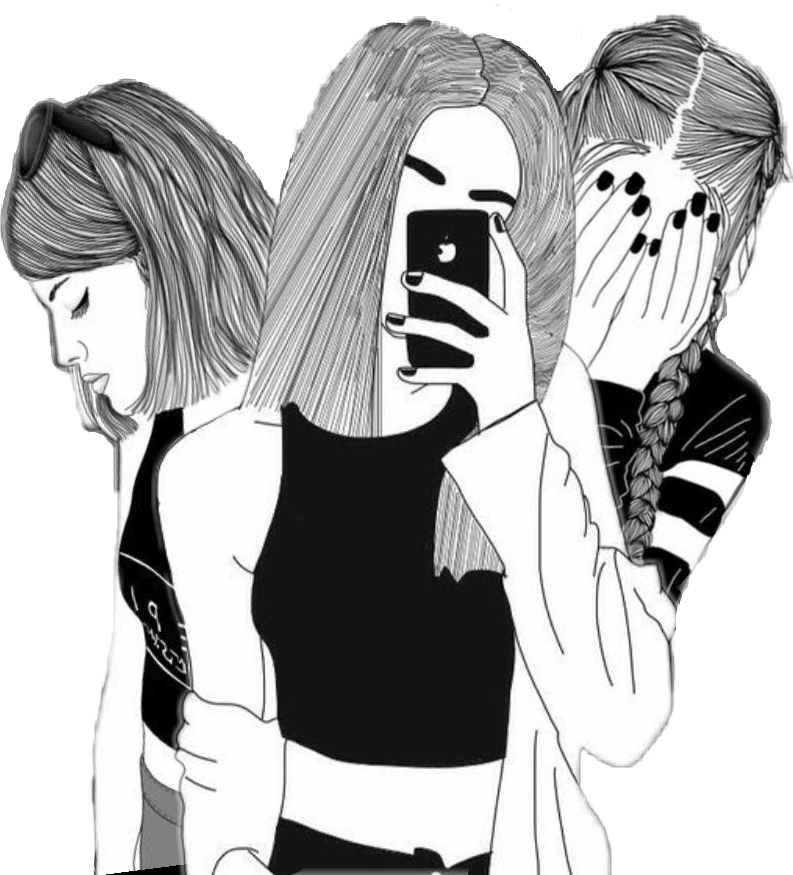 Three Girls Drawing