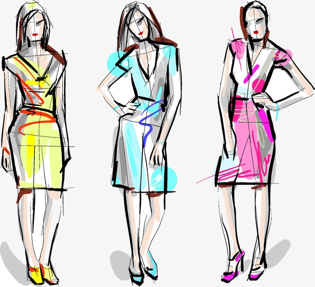 650x591 Three Girls, Fashion, Girls, Creative Png And Vector For Free Download