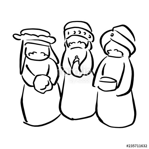 500x500 Three Kings Of Bethlehem Nativity Concept Vector Illustration