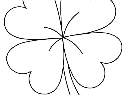 440x330 Clover Coloring Pages Four Leaf Clover Coloring Pages How To Make