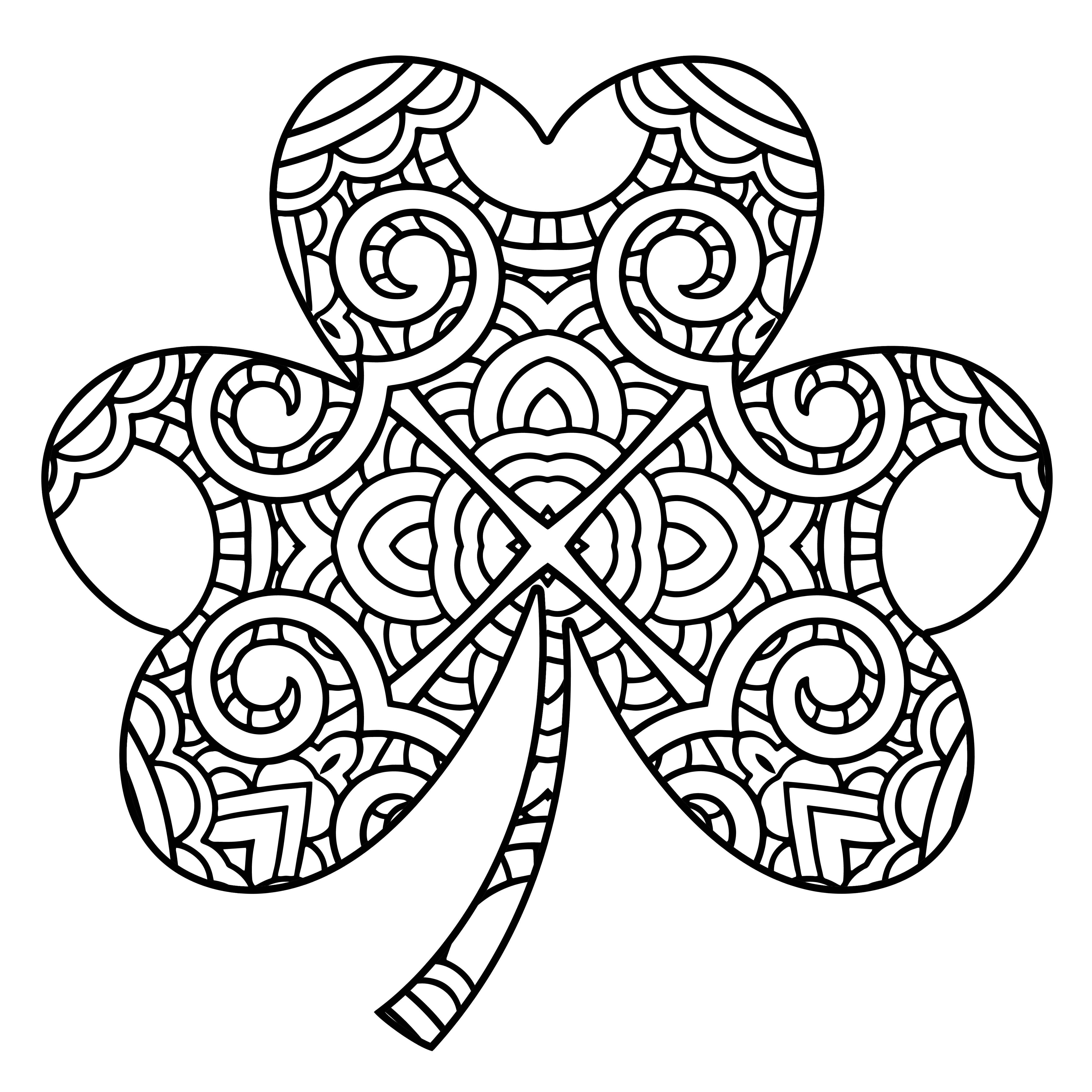 4500x4500 Clover Leaf Drawing At Getdrawings Com Free For Personal Use Three