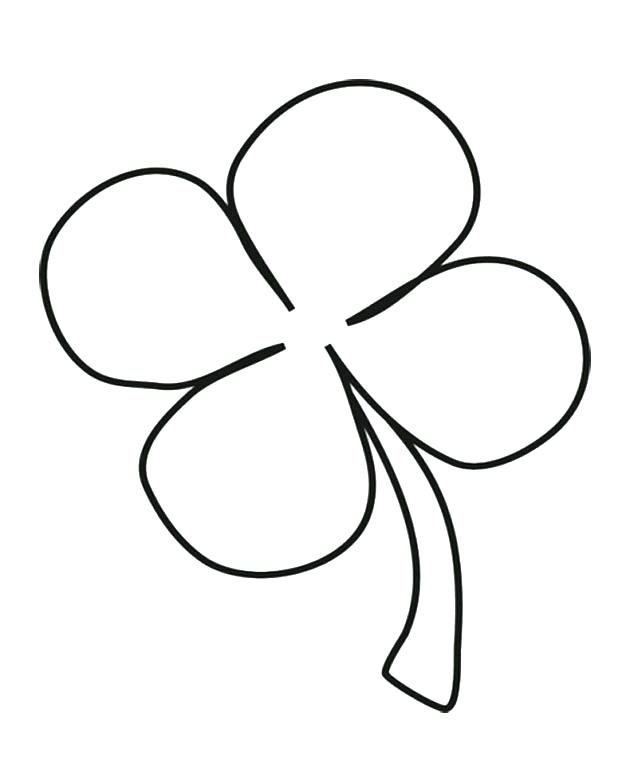 630x767 Four Leaf Clover Coloring