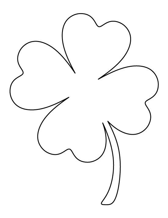 550x712 Three Leaf Clover Silhouette