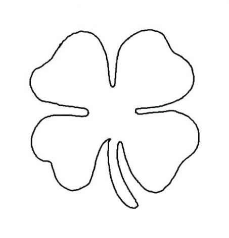 453x472 Awesome Three Leaf Clover Trinity Coloring