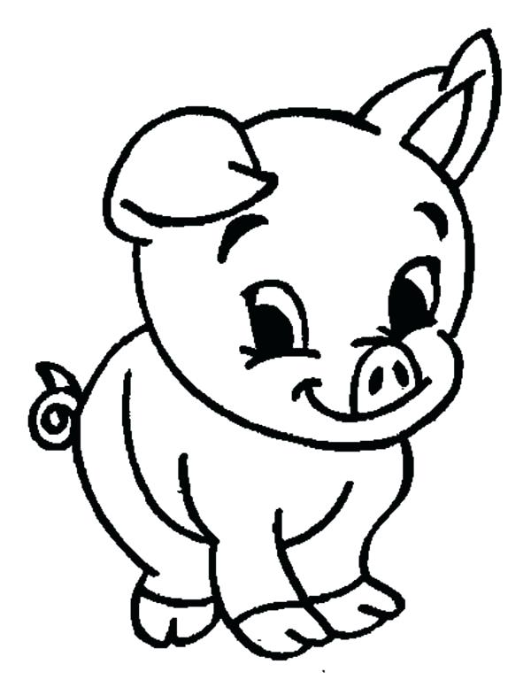 600x768 The Three Little Pigs Coloring Pages On Coloring Cute Pig Coloring