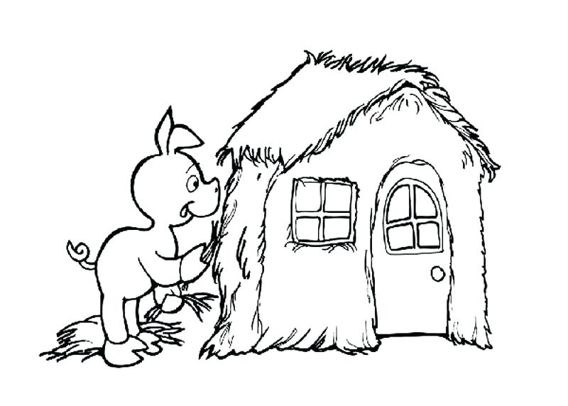 800x572 the three little pigs colouring pages three little pigs house