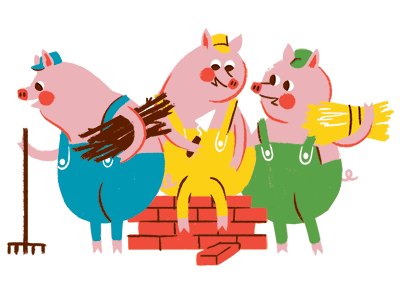 400x300 Three Little Pigs