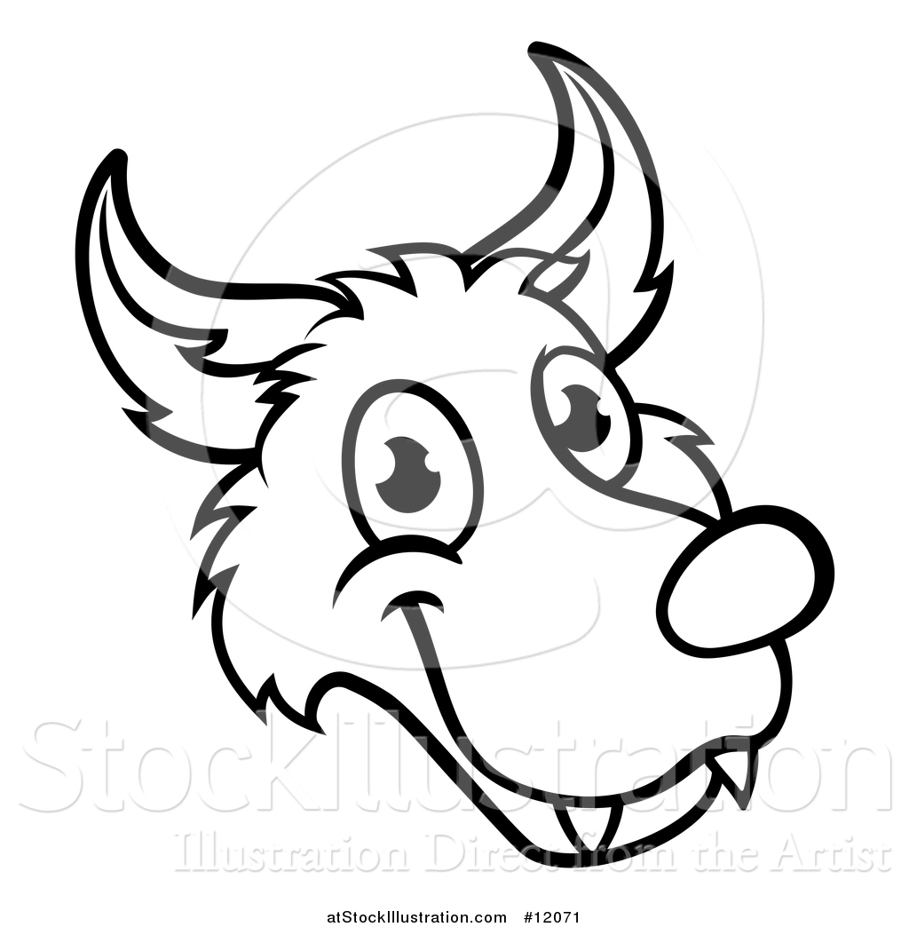 1024x1044 Vector Illustration Of A Black And White Wolf Face Mascot