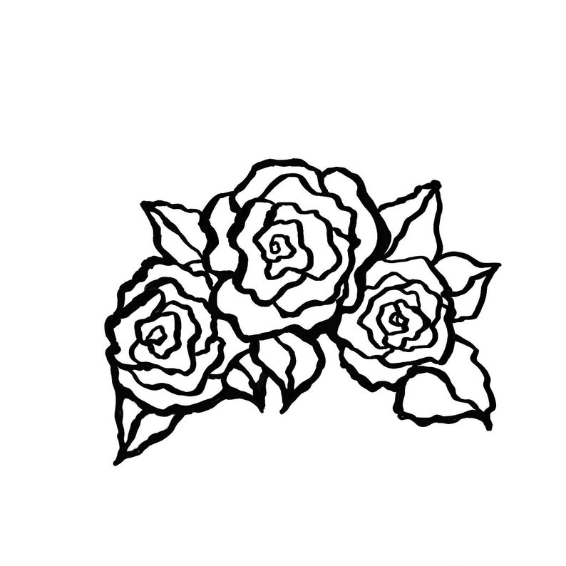794x794 Three Rose Flowers Png Etsy