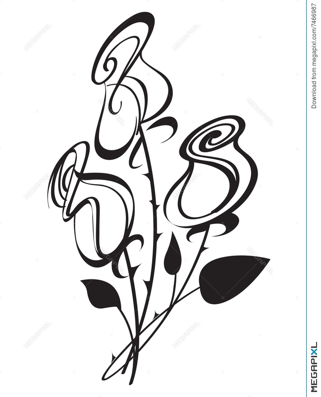 648x800 Three Roses Illustration