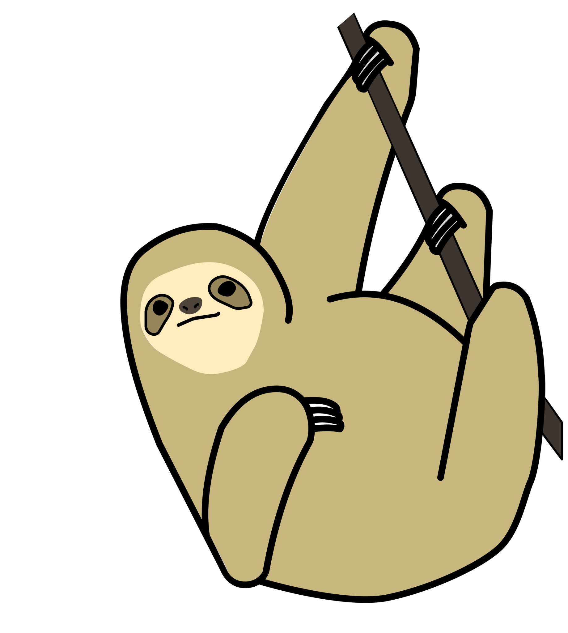 1838x2048 Collection Of Free Sloth Drawing Cartoon Download On Ui Ex
