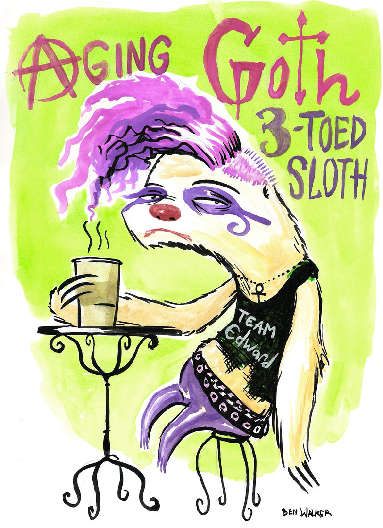 789x1087 Aging Goth Three Toed Sloth Ben Walker