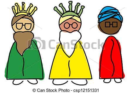 450x319 An Illustration Of The Three Wise Men, Melchior, Caspar And Balthazar