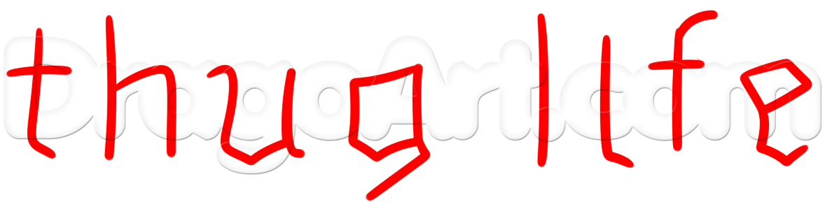 1178x299 how to draw thug life, step