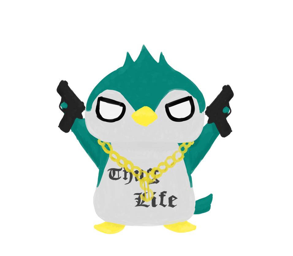 956x836 Thug Life Penguin