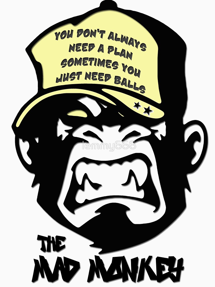 750x1000 crazy donald mad monkey ape cool sayings balls biker thug life
