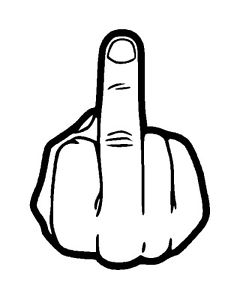 240x300 Middle Finger Drawing Free Download Clip Art
